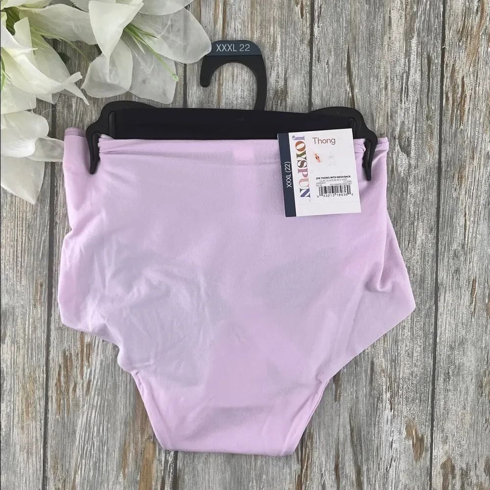 Women’s Bonded Micro and Mesh Thong Underwear Panties 2-Pack Size XXXL